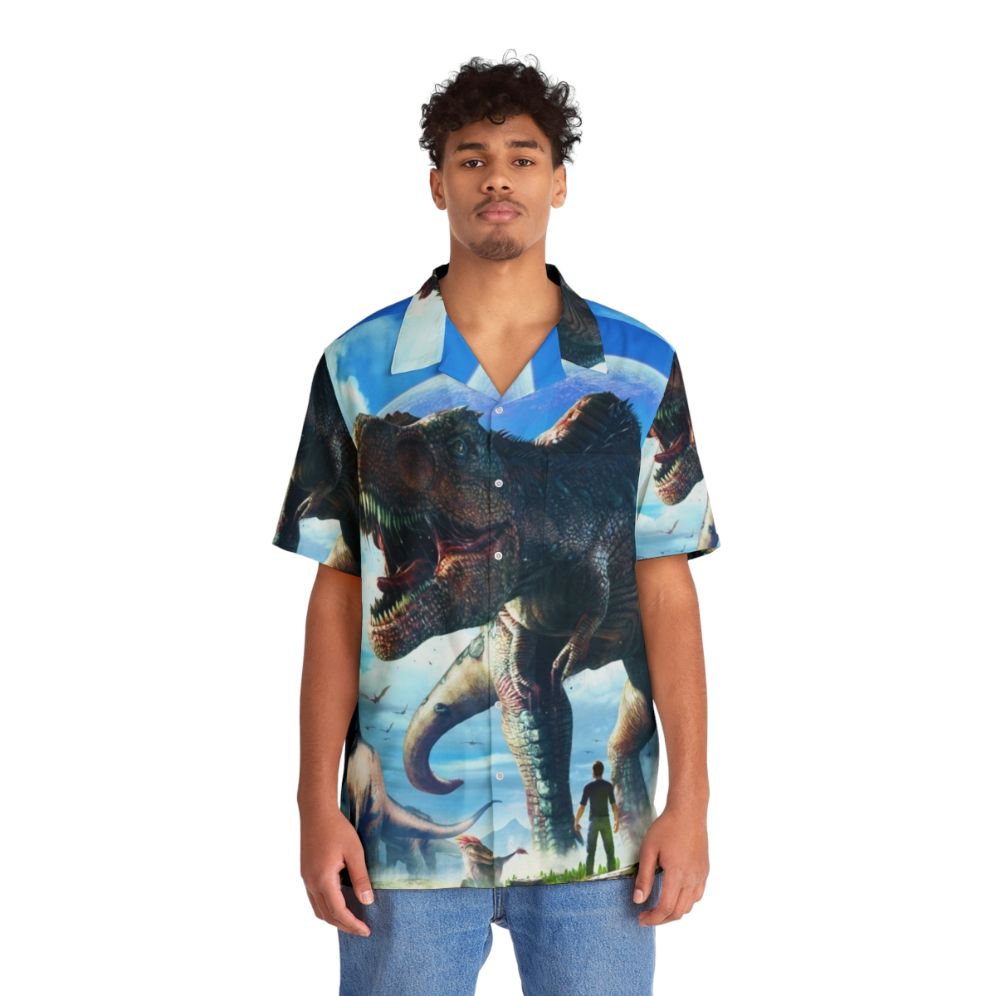 Ark Survival Evolved T-Rex Sky Hawaiian Shirt - Lifestyle