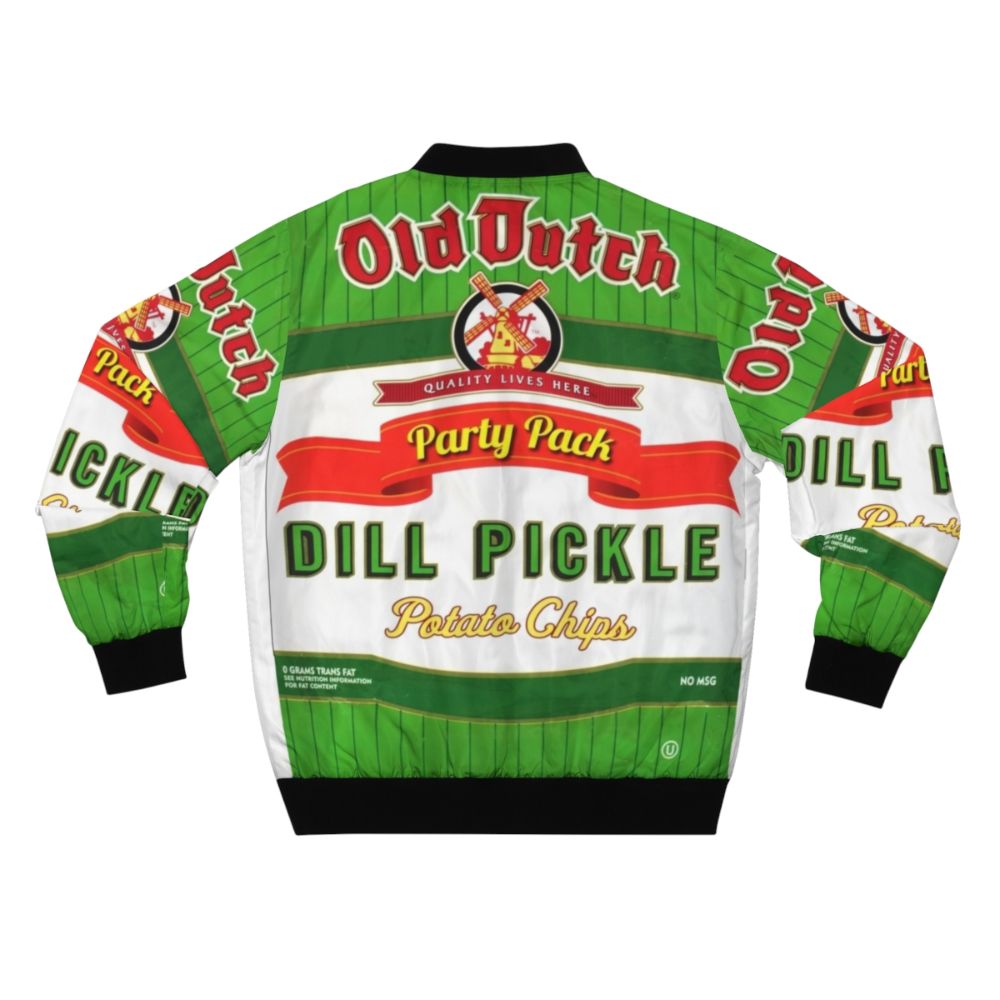 Old Dutch Dill Pickle Flavored Bomber Jacket - Back