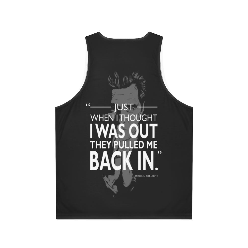 "The Godfather" Minimalist Unisex Tank Top - Back