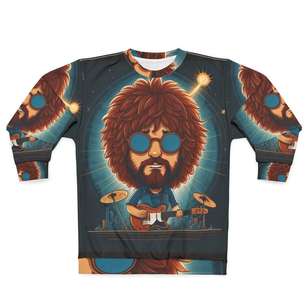 Jeff Lynne and Electric Light Orchestra 'Mr. Blue Sky' retro-style graphic sweatshirt