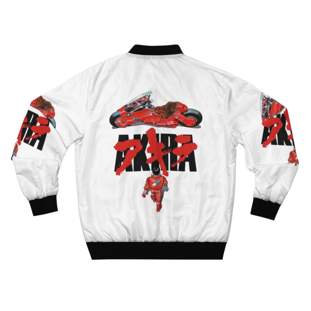 Akira anime Japan retro bomber jacket with cyberpunk and manga inspired design - Back