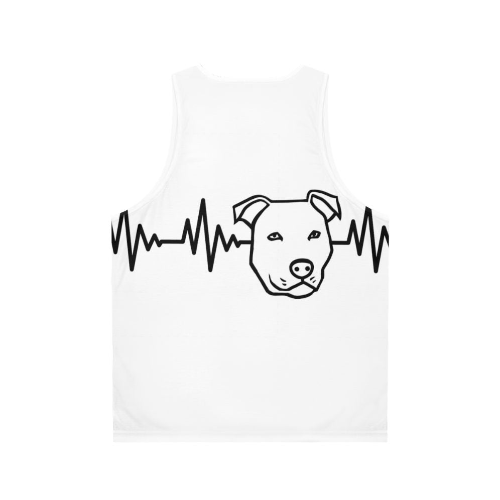 Pitbull Heartbeat Unisex Tank Top - Back