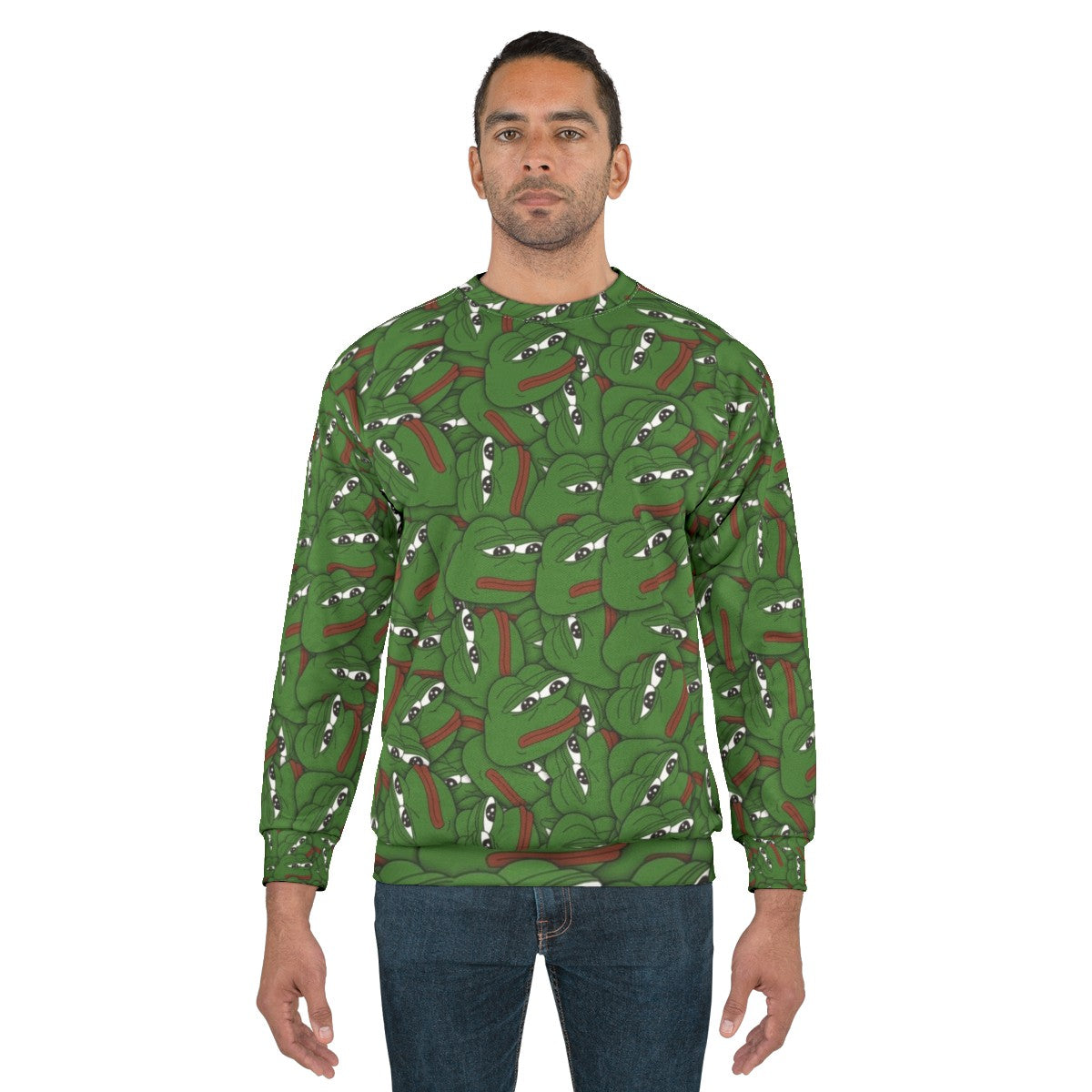 Pepe the Frog meme inspired sweatshirt - men