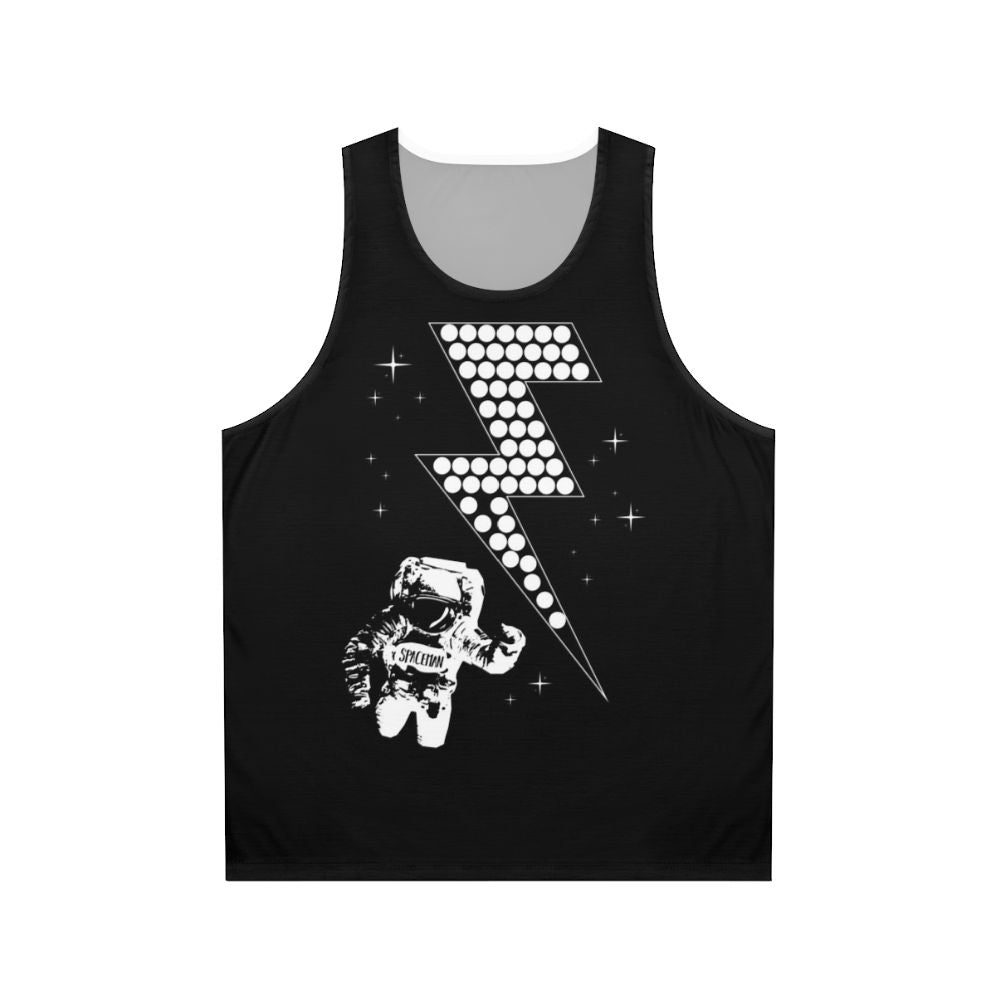 Spaceman Unisex Tank Top with Lightning Bolt Design