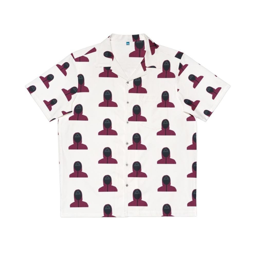 Squid Game Workers Hawaiian Shirt 2 with Squid Game characters