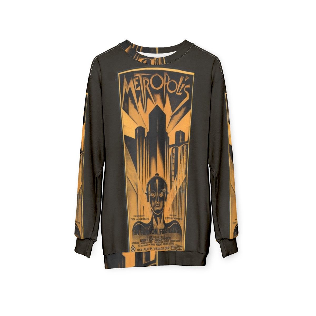 Metropolis Fritz Lang science fiction movie sweatshirt - hanging