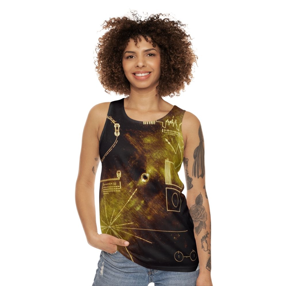 Voyager Golden Record Unisex Tank Top - women