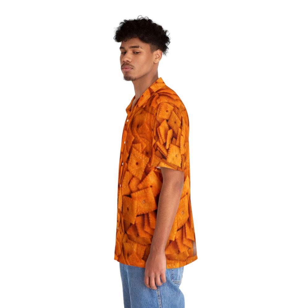 Cheez Its Hawaiian Shirt featuring the iconic Cheez Its cracker design - People Left