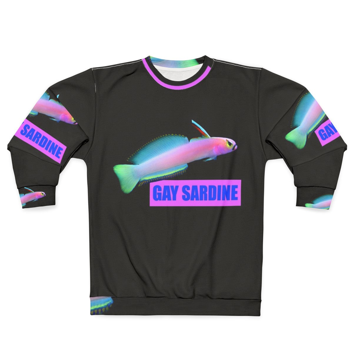 "Gay Sardine Graphic Sweatshirt for LGBT Pride"