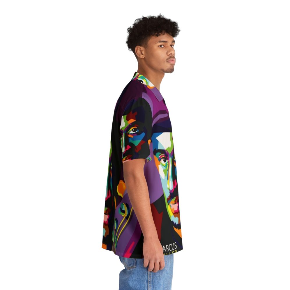 Retro Pop Art Hawaiian Shirt with Jazz Musician Marcus Miller - People Pight