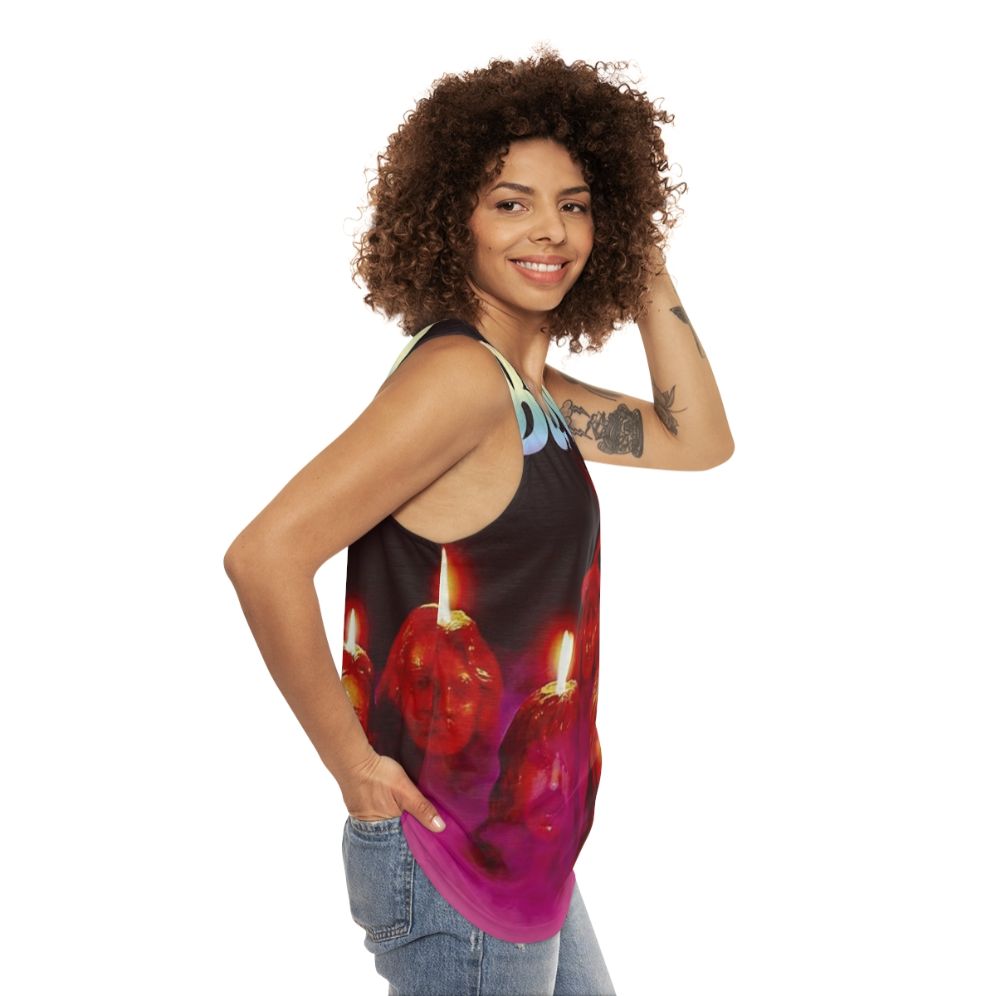 Burn Purple Unisex Tank Top - women side