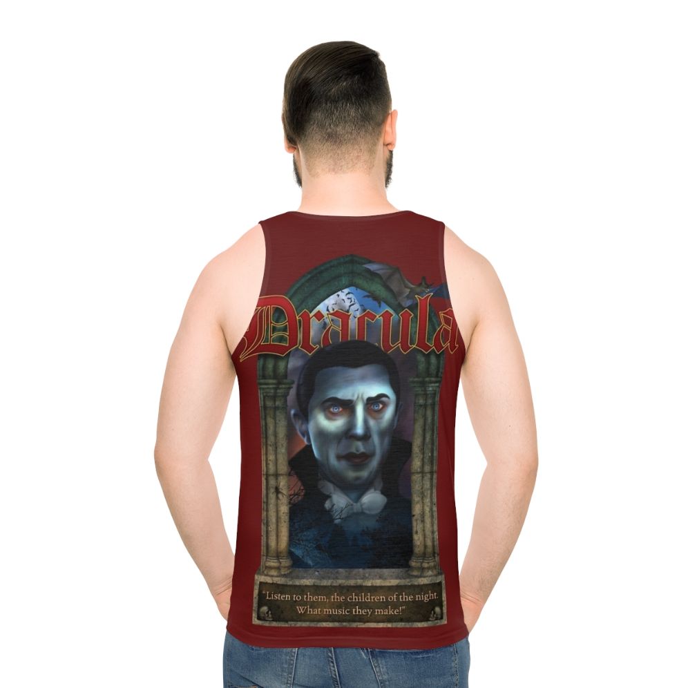 Dracula Unisex Tank Top - men back