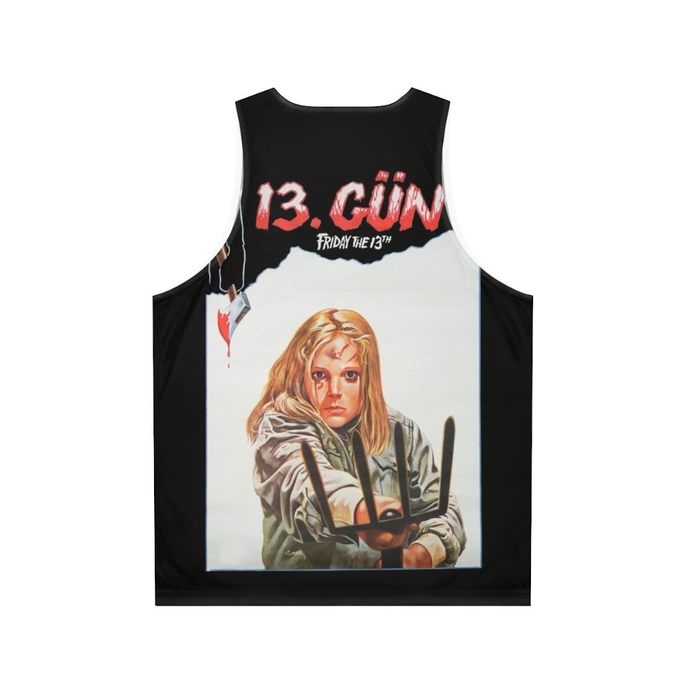 Friday the 13th Part 2 Jason Voorhees Horror Movie Unisex Tank Top - Back