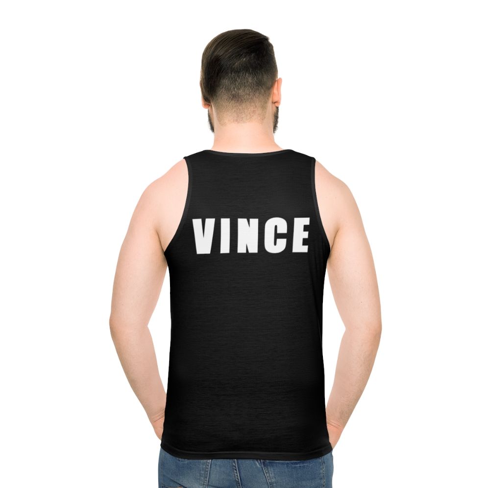 Unisex tank top featuring the "The Color of Money" movie theme and Tom Cruise - men back