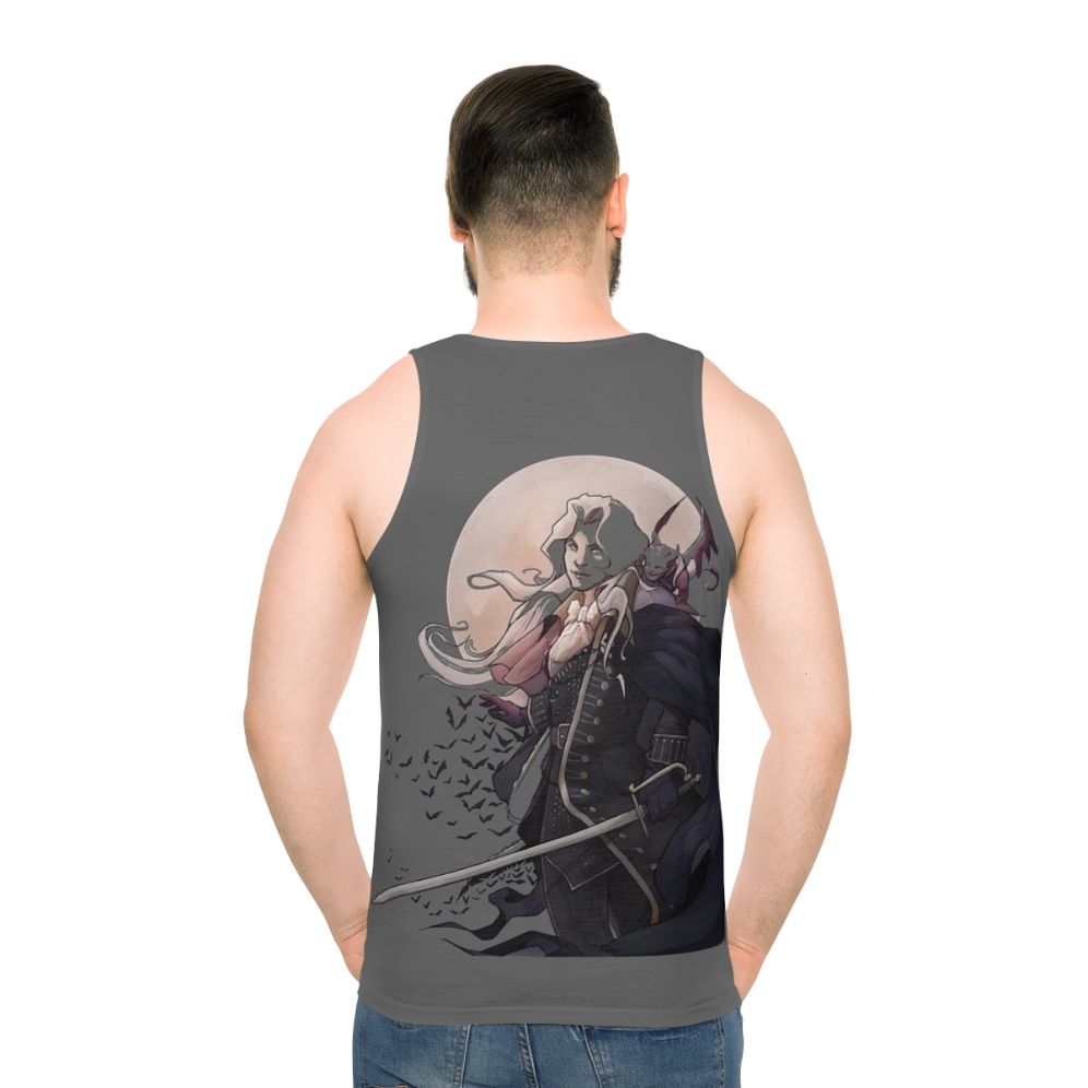 Castlevania Dracula Horror Game Unisex Tank Top - men back