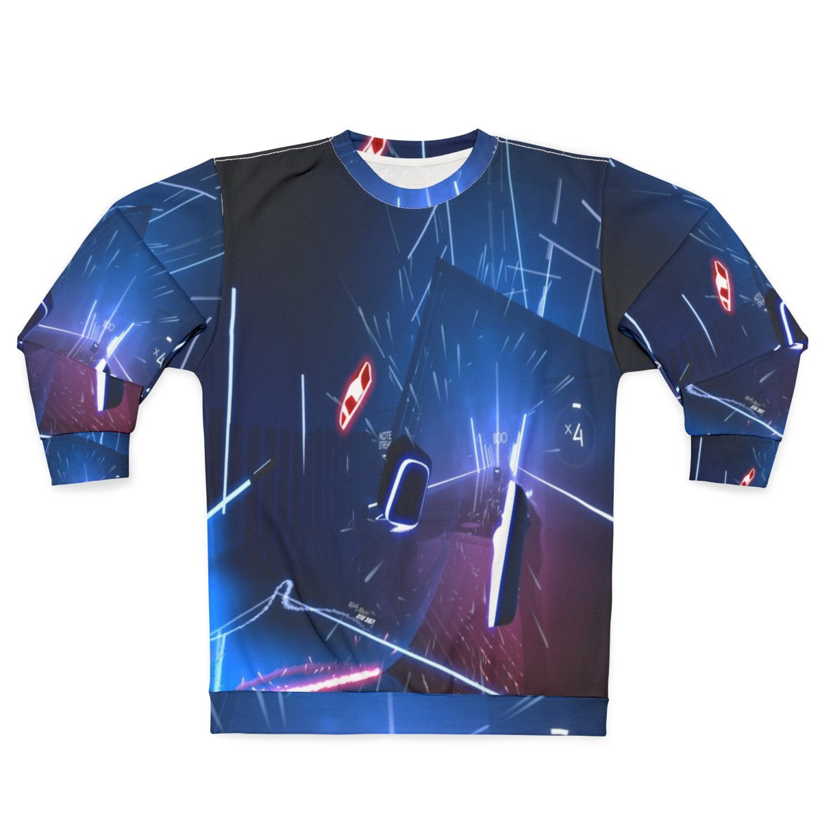 Virtual world sweatshirt with gaming and dance design