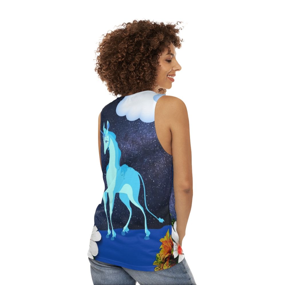 The Last Unicorn Lunar Landscape Unisex Tank Top - women back