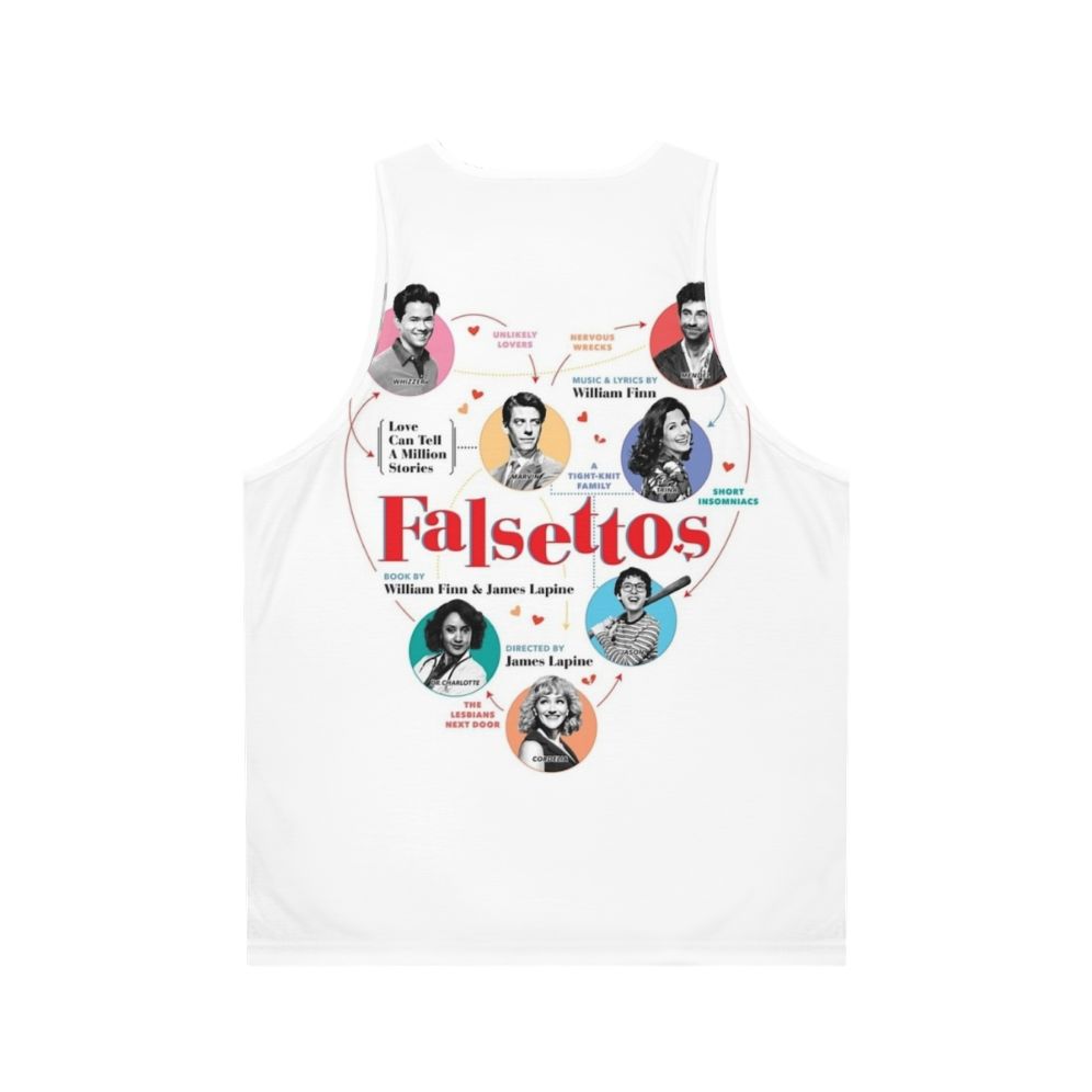 Falsettos 2016 Broadway Musical Unisex Tank Top - Back