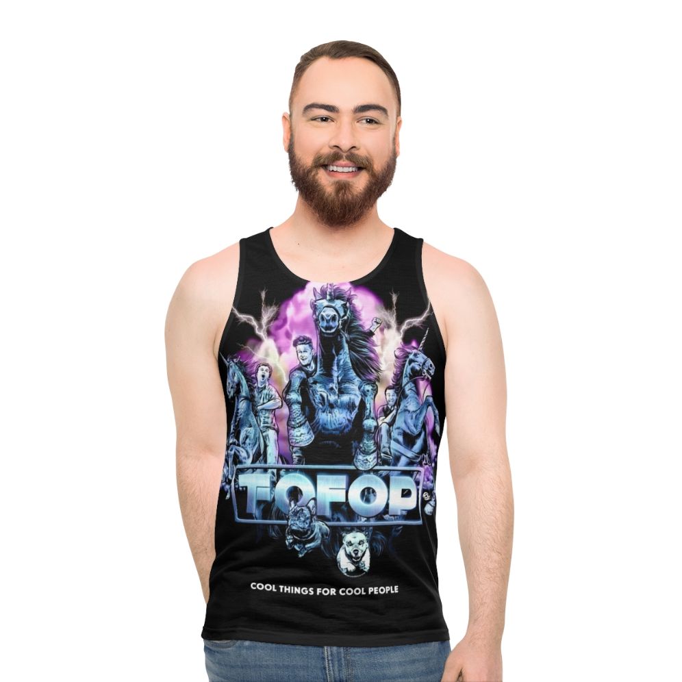 Podcast Fan Unisex Tank Top featuring Tofop Fofop Cool Things design - men