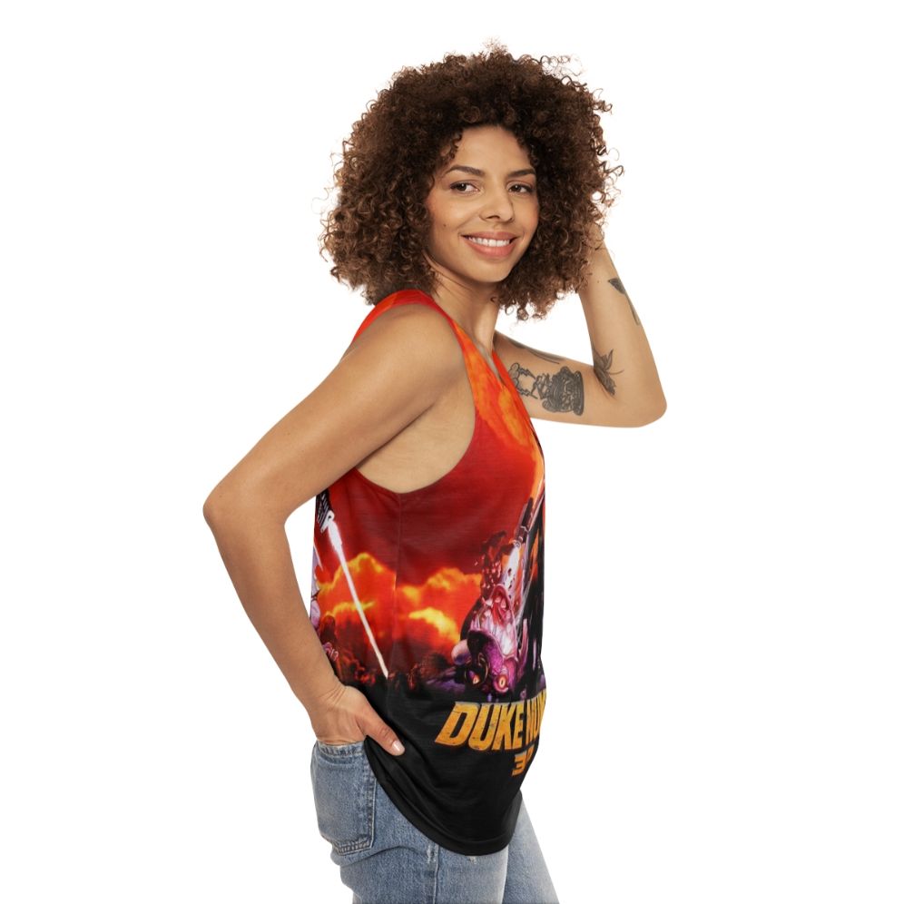 Duke Nukem 3D Retro Gaming Unisex Tank Top - women side