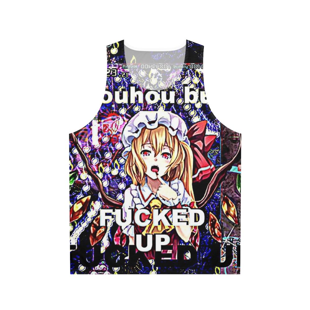 Touhou inspired unisex tank top with a funny, meme-like design