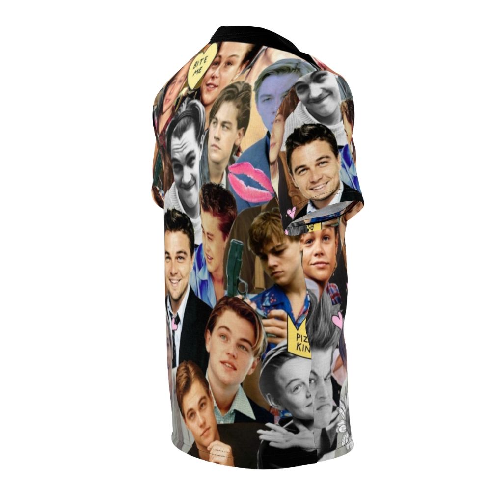 Leonardo DiCaprio portrait collage design on a high-quality t-shirt - men right