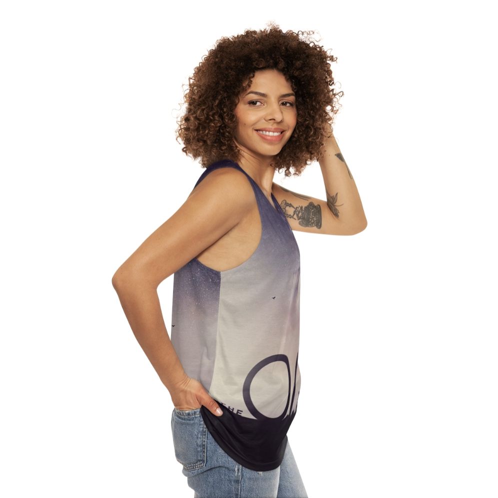 The Oa Unisex Tank Top featuring the 5 movements - women side