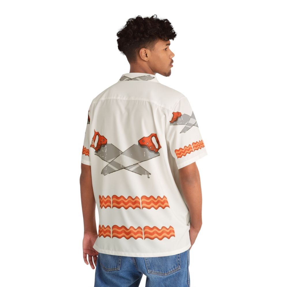 Carpenter Hawaiian Shirt featuring the "Bacon of Hobbies" design - People Back