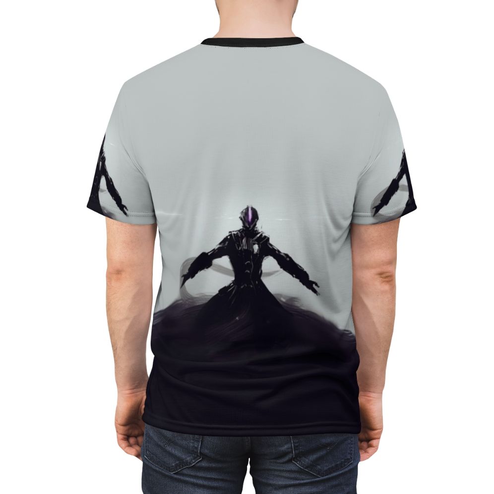 Stylish t-shirt inspired by the popular anime series Made in Abyss, featuring the character Bondrewd, the White Whistle Delver. - men back