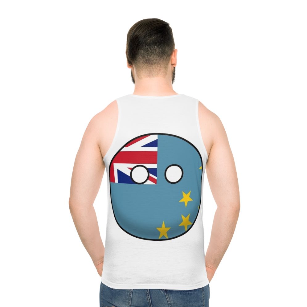 Tuvalu Countryball Unisex Tank Top - men back