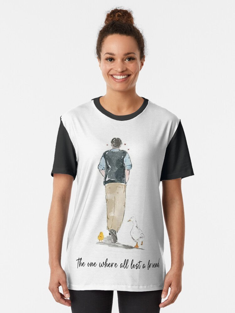 Graphic t-shirt featuring Chandler Bing from the TV show Friends, played by actor Matthew Perry - Women