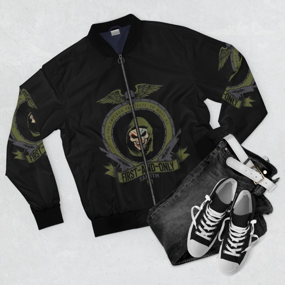 Warhammer 40K TANITH - CREST Bomber Jacket - Flat lay