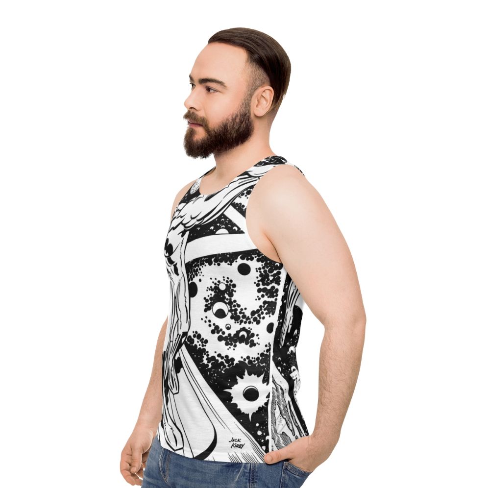 Silver Surfer cosmic superhero unisex tank top - men side