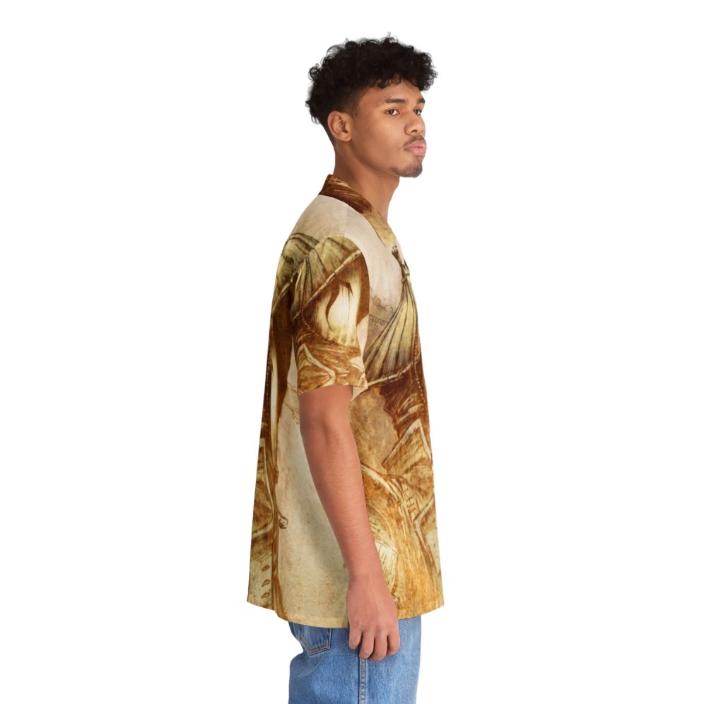 Weathered Samurai-Inspired Hawaiian Shirt - People Pight