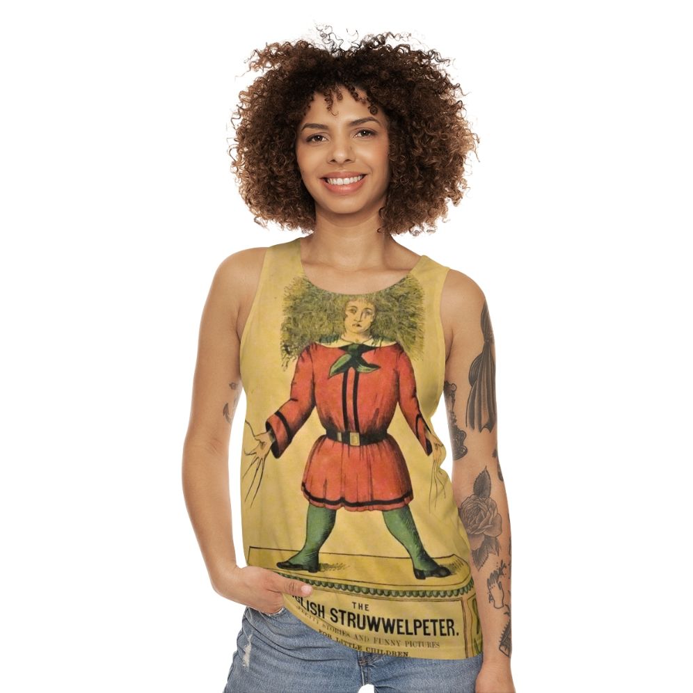 Struwwelpeter unisex tank top with horror-inspired design - women