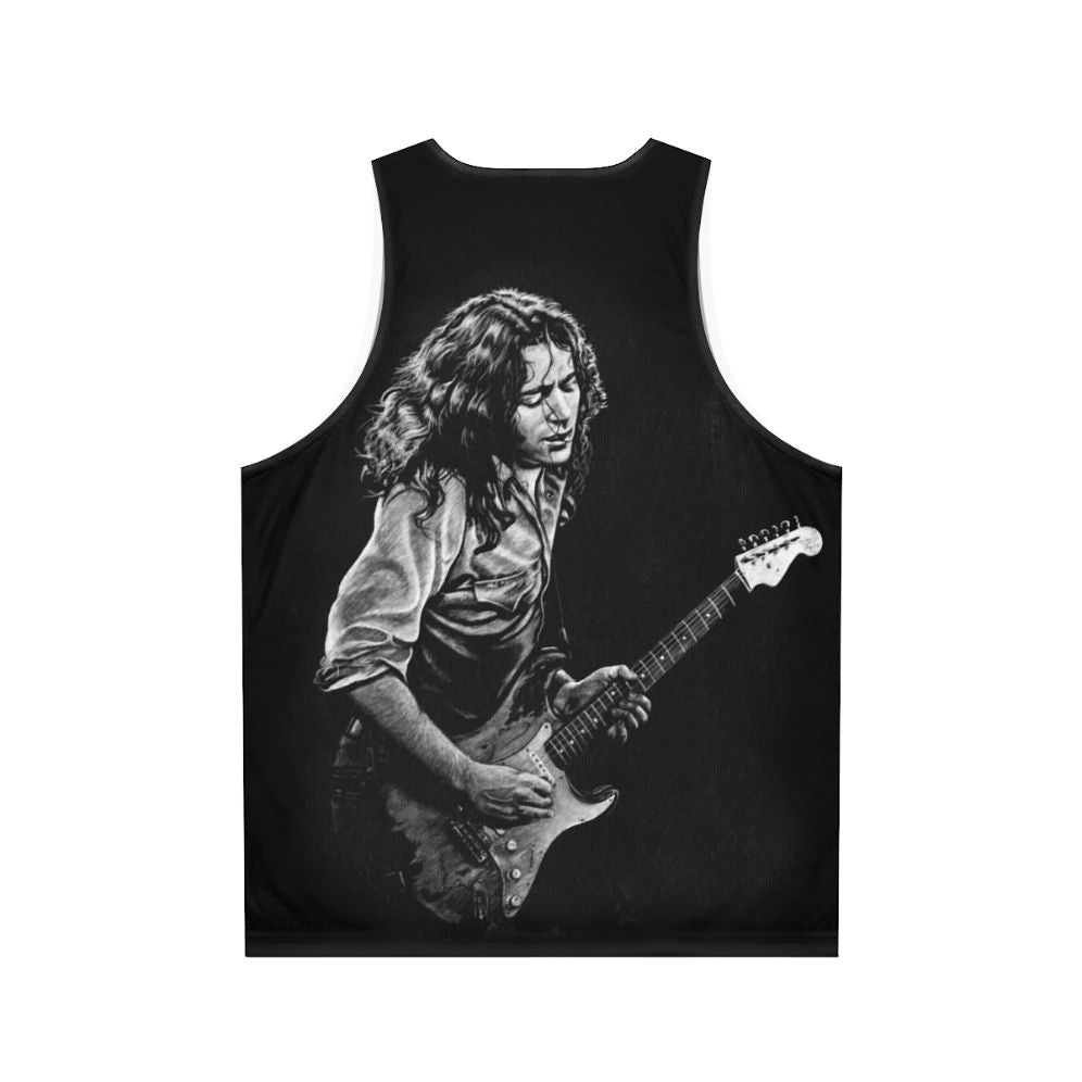 Rory Gallagher drawing unisex tank top - Back