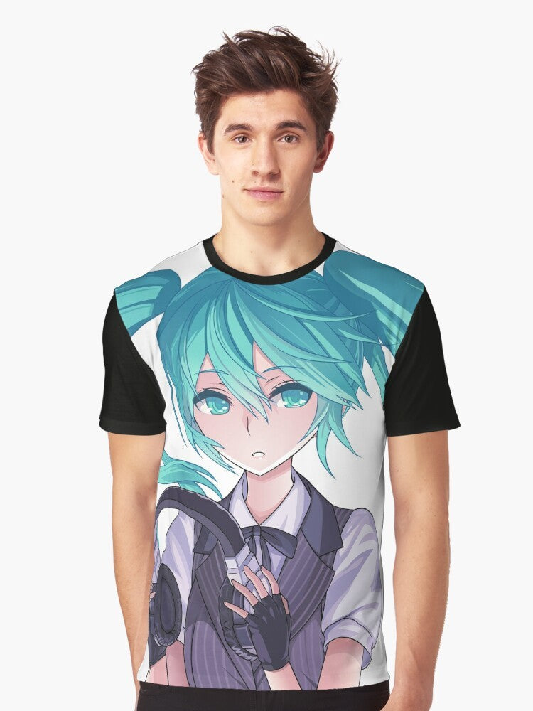 Hatsune Miku anime character illustration graphic t-shirt - Men