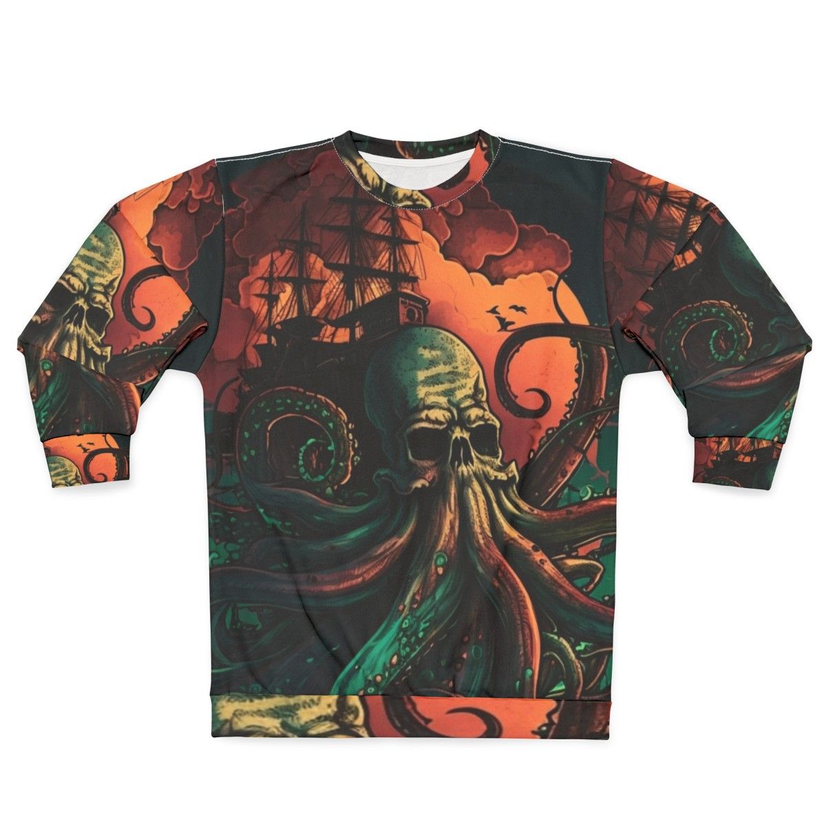 Mythical sea creatures sweatshirt featuring enchanted ocean life