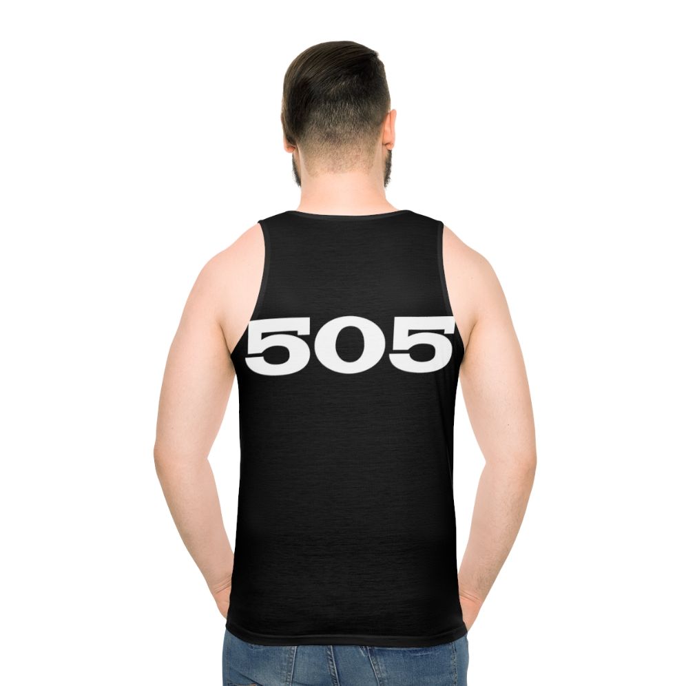 505 Unisex Tank Top with Arctic Monkeys Music Lyrics Graphic - men back