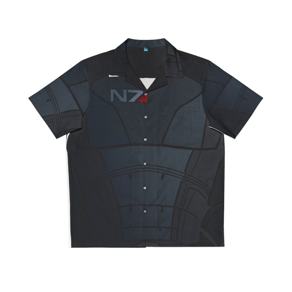 Mass Effect N7 Commander Shepard Armor Hawaiian Shirt