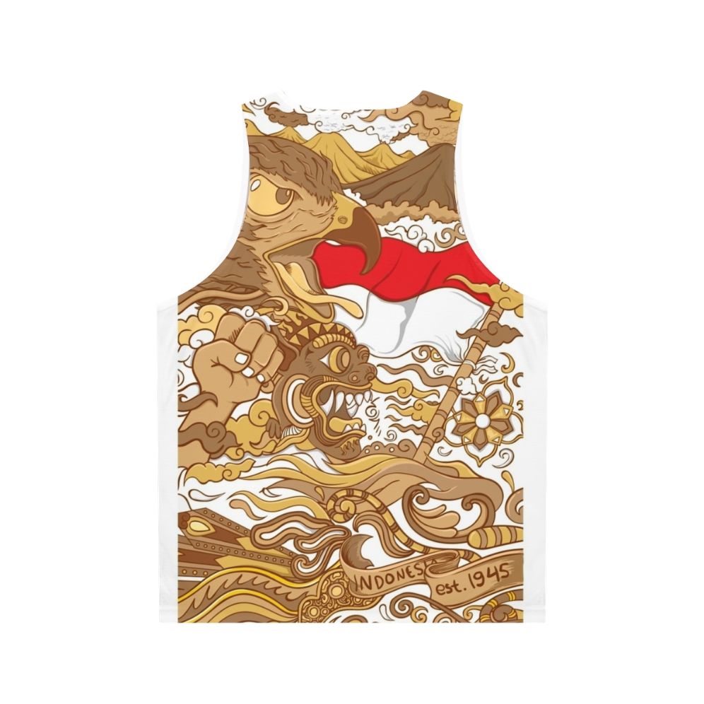 Unisex Indonesia tank top with Barong eagle design - Back