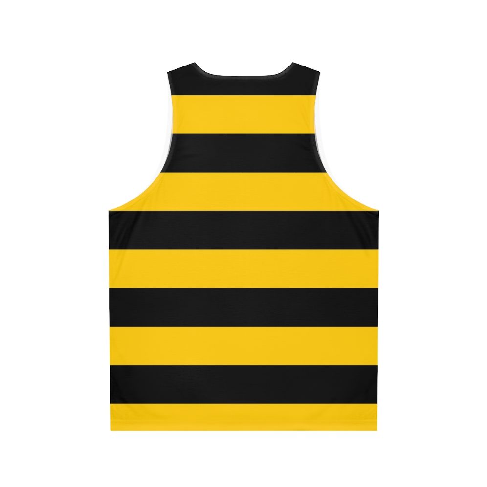 Unisex tank top with black and yellow bee design - Back