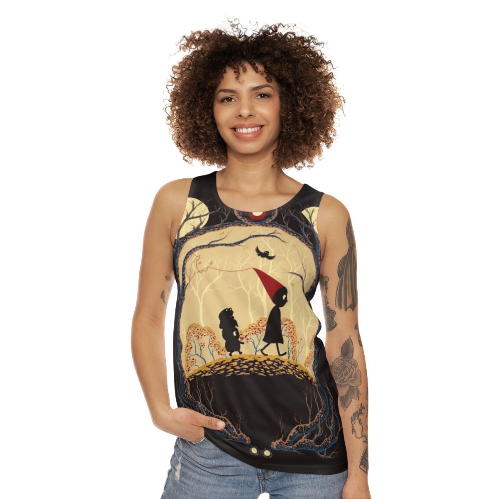 Journey Unisex Tank Top with Over the Garden Wall inspired design - women