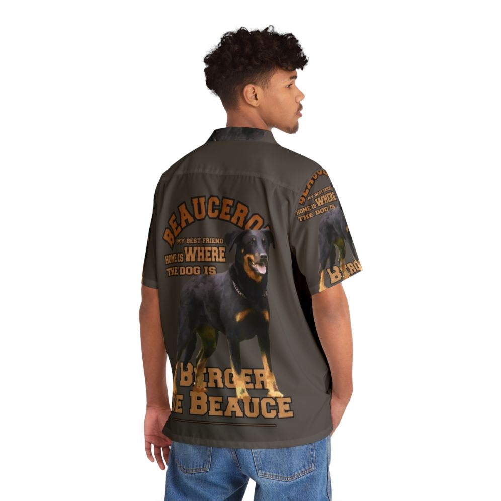 Beauceron Berger De Beauce Dog Breed Hawaiian Shirt - People Back