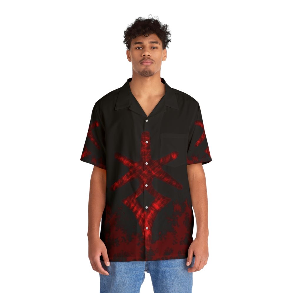 Dark Knight Hawaiian Shirt with Claymore Sword Inspired by Final Fantasy XIV - People Front