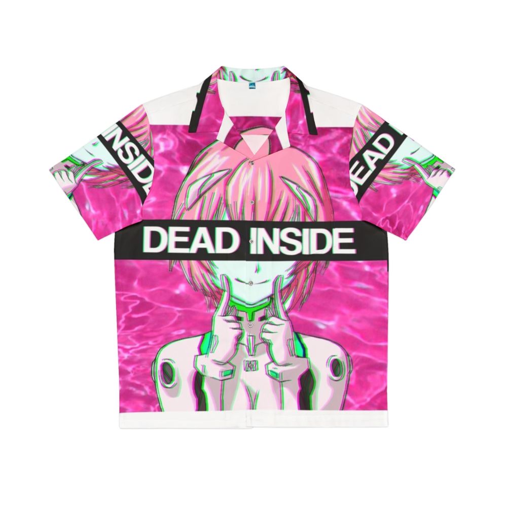 Rei Ayanami "Dead Inside" Vaporwave Aesthetic Hawaiian Shirt