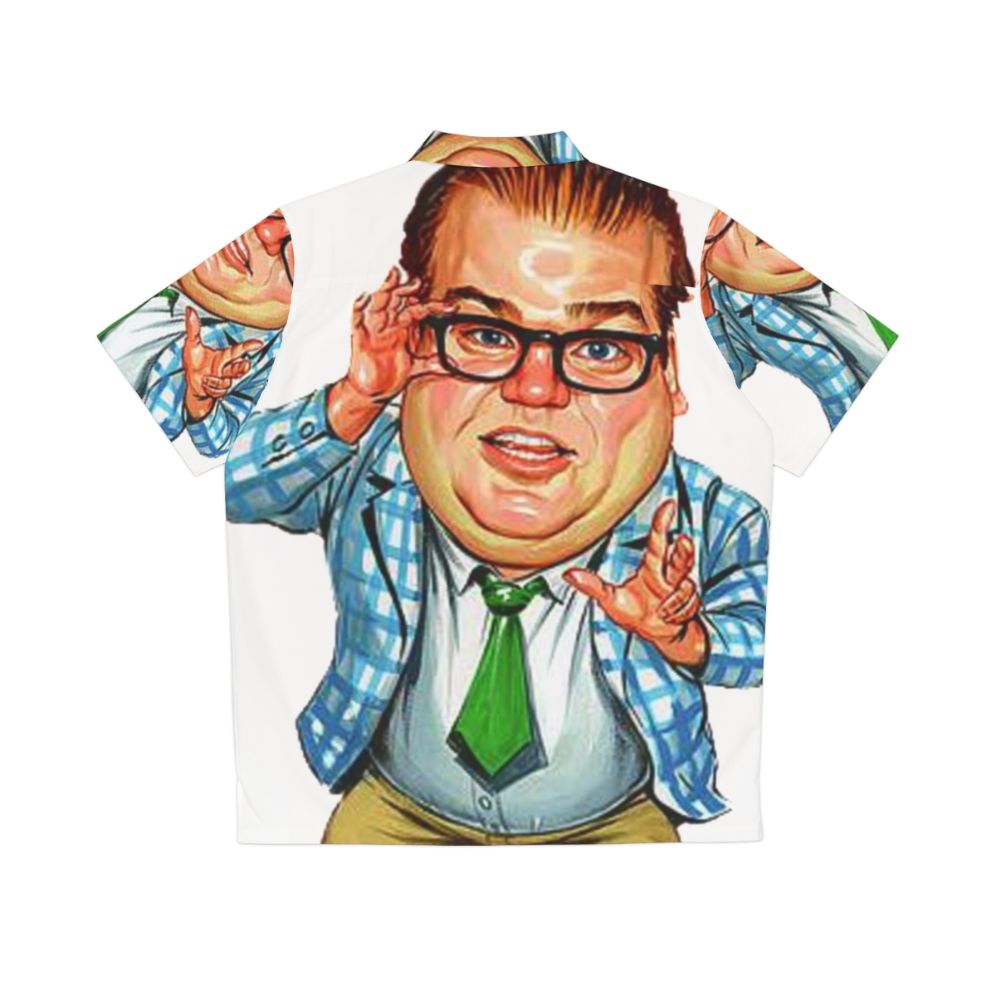 Vintage Chris Farley Hawaiian Shirt from 90s Comedy Classic - Back