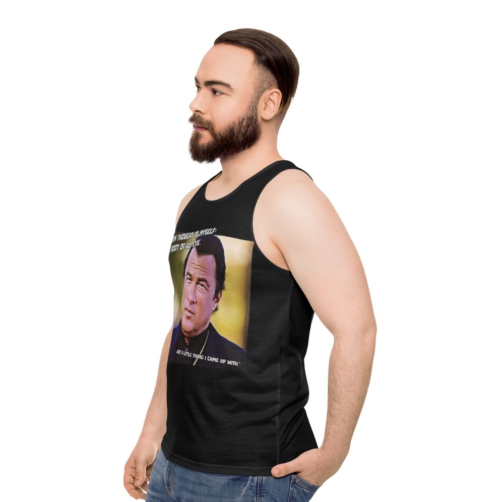 Steven Seagal Inspired 90s Unisex Tank Top - men side