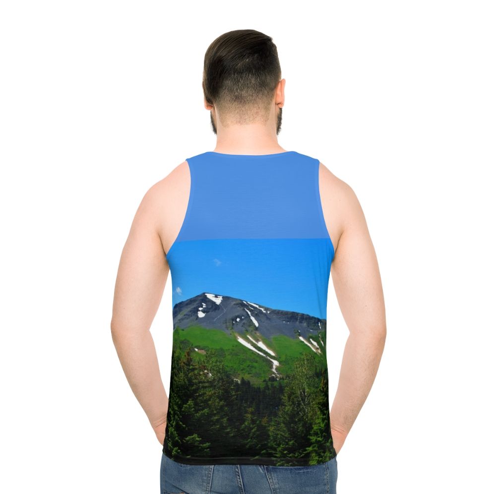 Mount Marathon Alaska Unisex Tank Top for Outdoor Adventure - men back