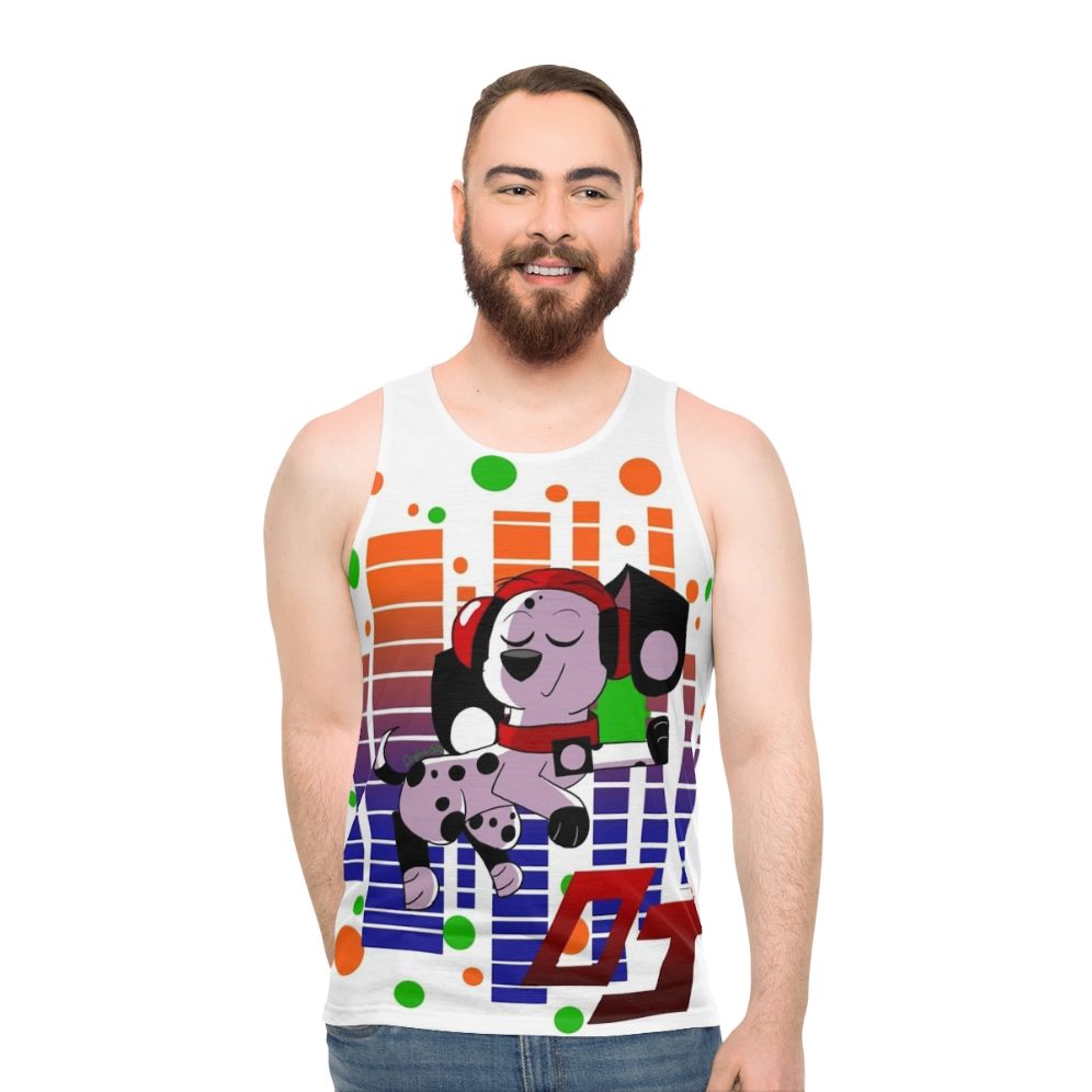 DJ Unisex Dalmatian Tank Top - men